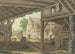 A large barn offers a view of a village - Philipp Jakob Bauer — artwork view