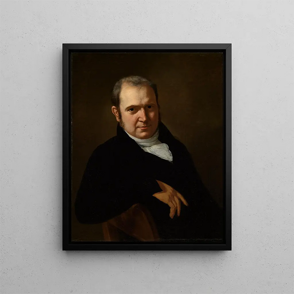 Self-portrait - Philipp Jakob Becker — framed artwork on a wall