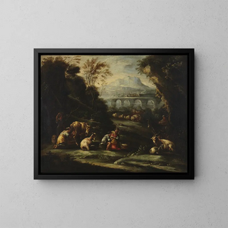 Landscape Painting - Philipp Peter Roos — framed artwork on a wall