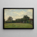 Prairie de village avec fermes sous les arbres - Philipp Röth — framed artwork on a wall