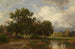 Summer landscape painting with flock of sheep - Philipp Röth — artwork view