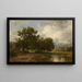 Summer landscape painting with flock of sheep - Philipp Röth — framed artwork on a wall