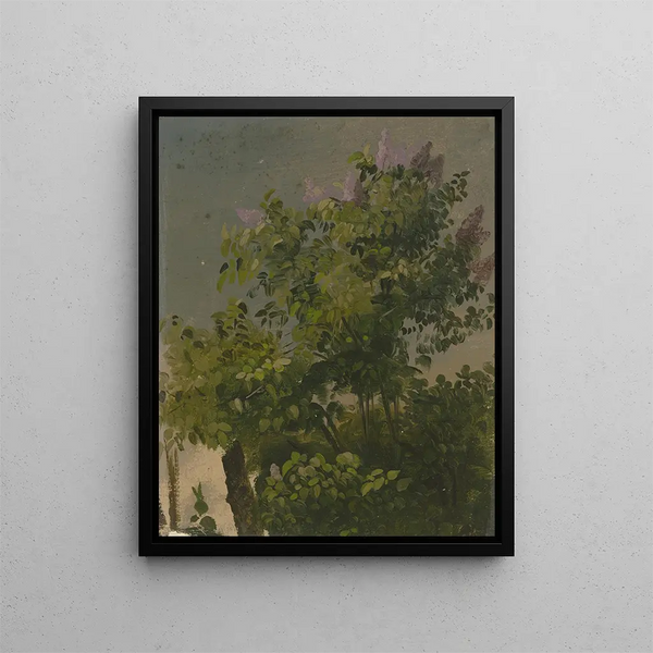 Bush of Lilacs in Bloom - Philipp Rumpf — framed artwork on a wall