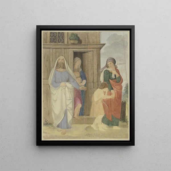 Hagars Expulsion - Philipp Veit — framed artwork on a wall