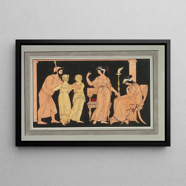 Thétis orders Hephaistos the weapons for Achilles - Philipp Veit — framed artwork on a wall