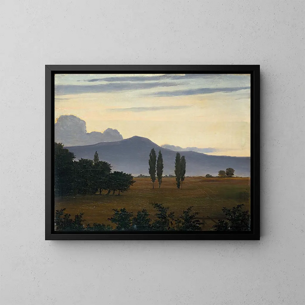 View of the Taunus Mountains - Philipp Veit — framed artwork on a wall