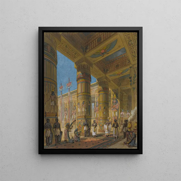 Arrival of the Pharaoh - Philippe Marie Chaperon — framed artwork on a wall