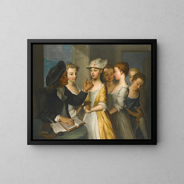 École pour filles - Philippe Mercier — framed artwork on a wall