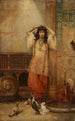 Young girl in a courtyard in Algiers - Philippe Pavy — artwork view