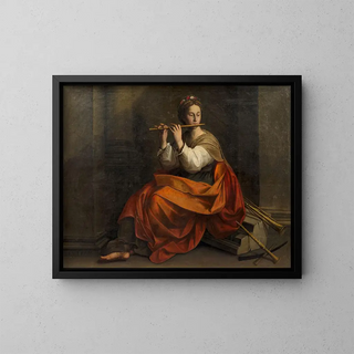 La muse Euterpe - Philippe Quantin — framed artwork on a wall