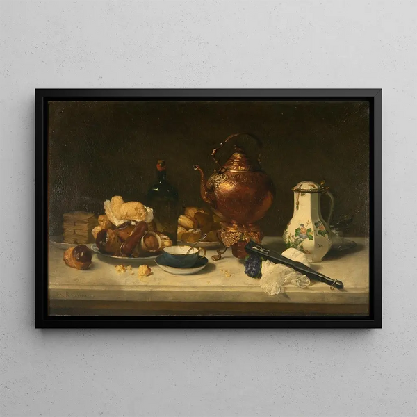 Five O'Clock - Philippe Rousseau — framed artwork on a wall