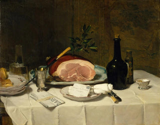 Nature morte avec du jambon - Philippe Rousseau — artwork view