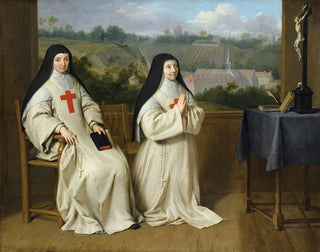 Portrait of Mother Agnes and Sister Angelique from Port-Royal-des-Champs Abbey - Philippe de Champaigne — artwork view