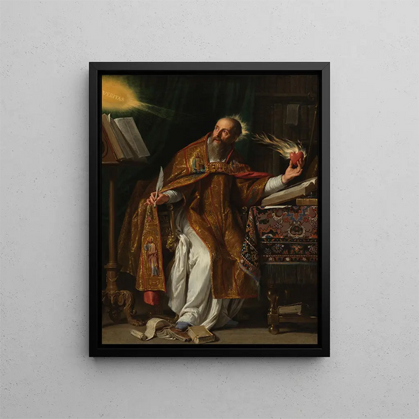 Saint Augustine - Philippe de Champaigne — framed artwork on a wall