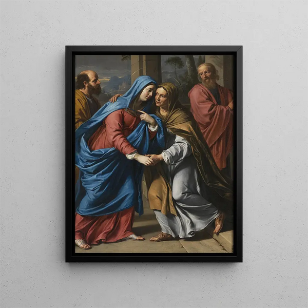 The Visitation - Philippe de Champaigne — framed artwork on a wall