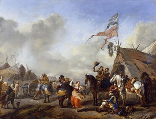 A camping scene - Philips Wouwerman — artwork view