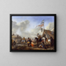 A camping scene - Philips Wouwerman — framed artwork on a wall