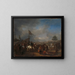 A horse fair near a military camp - Philips Wouwerman — framed artwork on a wall