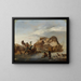 A noble sledge on the ice - Philips Wouwerman — framed artwork on a wall