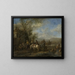 Armed Cavaliers in front of an Inn - Philips Wouwerman — framed artwork on a wall