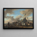 Military Camp Painting - Philips Wouwerman — framed artwork on a wall