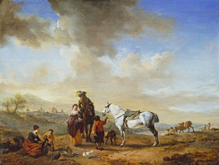 By the riverbank - Philips Wouwerman — artwork view
