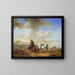By the riverbank - Philips Wouwerman — framed artwork on a wall