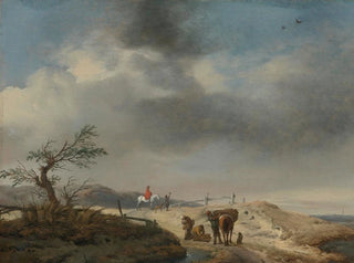Landscape of Dunes with Figures - Philips Wouwerman — artwork view