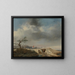 Landscape of Dunes with Figures - Philips Wouwerman — framed artwork on a wall