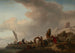Fishermen unloading their catch on the shore - Philips Wouwerman — artwork view