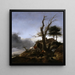 Halt of travelers - Philips Wouwerman — framed artwork on a wall