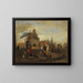 jugglers at the market - Philips Wouwerman — framed artwork on a wall