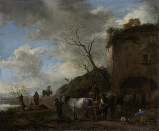 Cavaliers chez un forgeron - Philips Wouwerman — artwork view