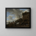 Cavaliers chez un forgeron - Philips Wouwerman — framed artwork on a wall