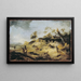 Sandbank with Travelers - Philips Wouwerman — framed artwork on a wall