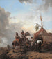 Soldiers celebrating with a maid in front of a tent - Philips Wouwerman — artwork view