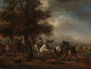 The rearing gray horse - Philips Wouwerman — artwork view