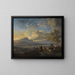La chasse au faucon - Philips Wouwerman — framed artwork on a wall