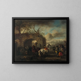 L'École d'équitation - Philips Wouwerman — framed artwork on a wall