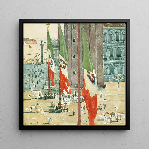 Piazza di San Marco - Maurice Prendergast — framed artwork on a wall