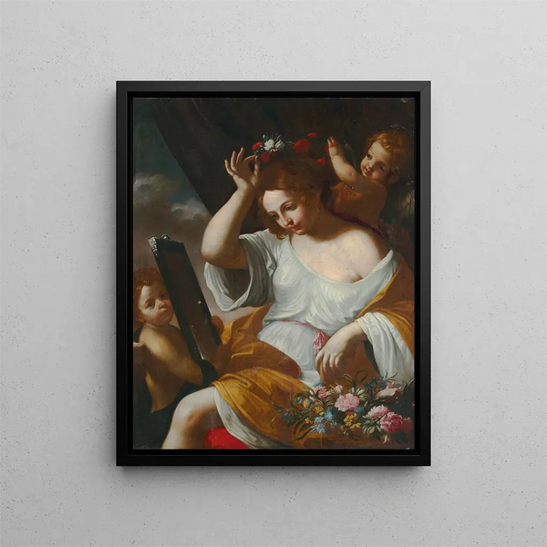 Venus at her toilette - Pier Francesco Cittadini — framed artwork on a wall