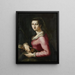 Portrait of a Woman as Saint Catherine - Pier Francesco Foschi — framed artwork on a wall