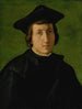 Portrait of a man with a black hat - Pier Francesco Foschi — artwork view