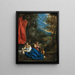 Flore et l'enfant Bacchus dans un paysage boisé - Pier Francesco Mola — framed artwork on a wall