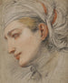 Head of a young woman wearing a veil, profile to the left - Pier Francesco Mola — artwork view