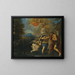 The Baptism of Christ - Pier Francesco Mola — framed artwork on a wall