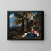 The Flight into Egypt - Pier Francesco Mola — framed artwork on a wall
