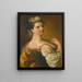 Portrait of a Young Girl in Shepherdess Costume - Pier Leone Ghezzi — framed artwork on a wall