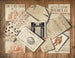 Trompe-l'œil of a Bible frontispiece, sheet music, and playing cards - Piere De Hoop — artwork view