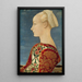 Portrait of a young lady - Piero del Pollaiolo — framed artwork on a wall